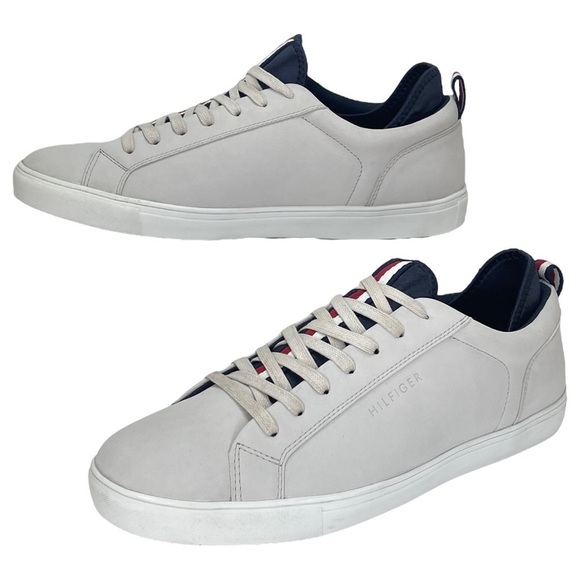 Tommy Hilfiger McNeil Cream Faux Leather Mens Sneakers 12M - Picture 15 of 16